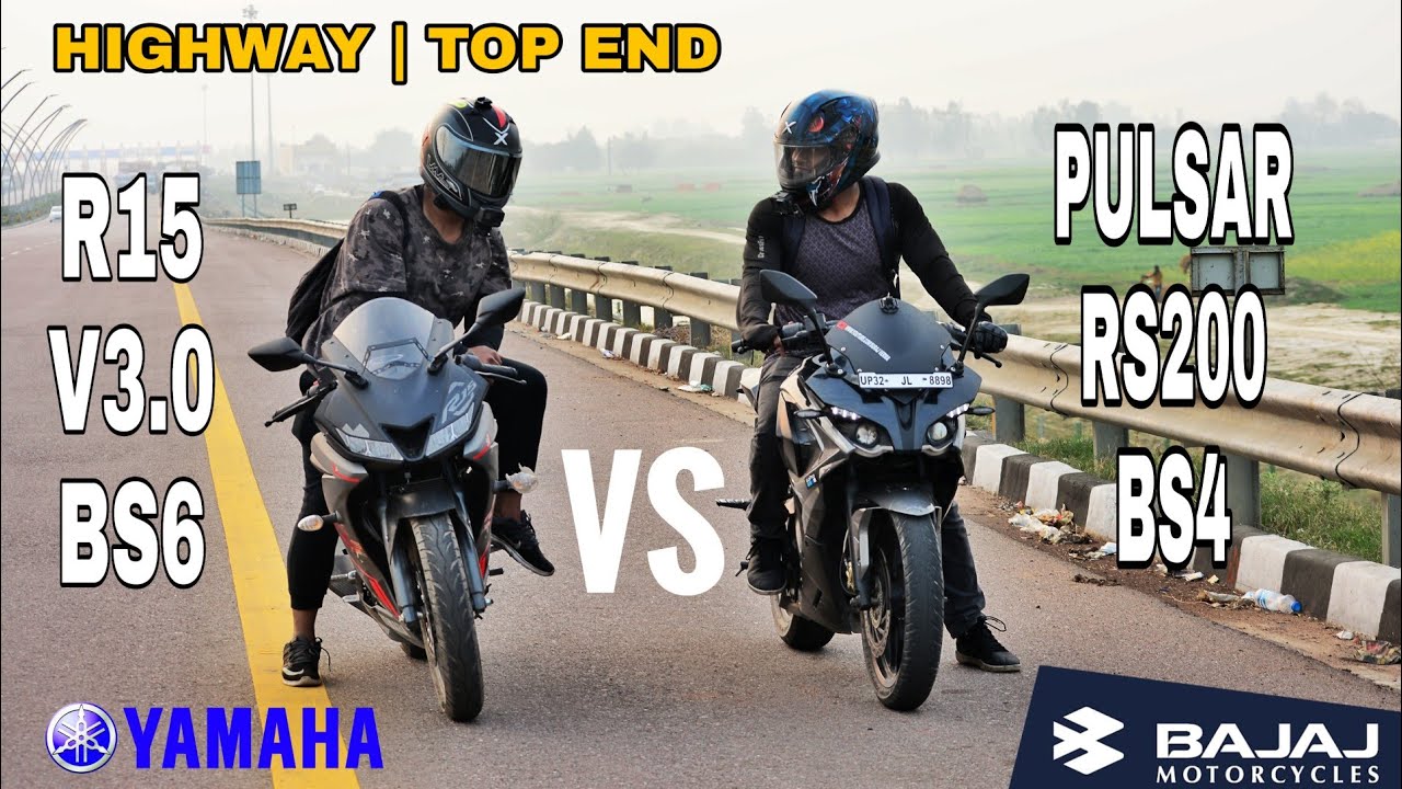 Yamaha R15 V3 BS6 Vs Bajaj Pulsar RS200 BS4 | Race Till Their Potential