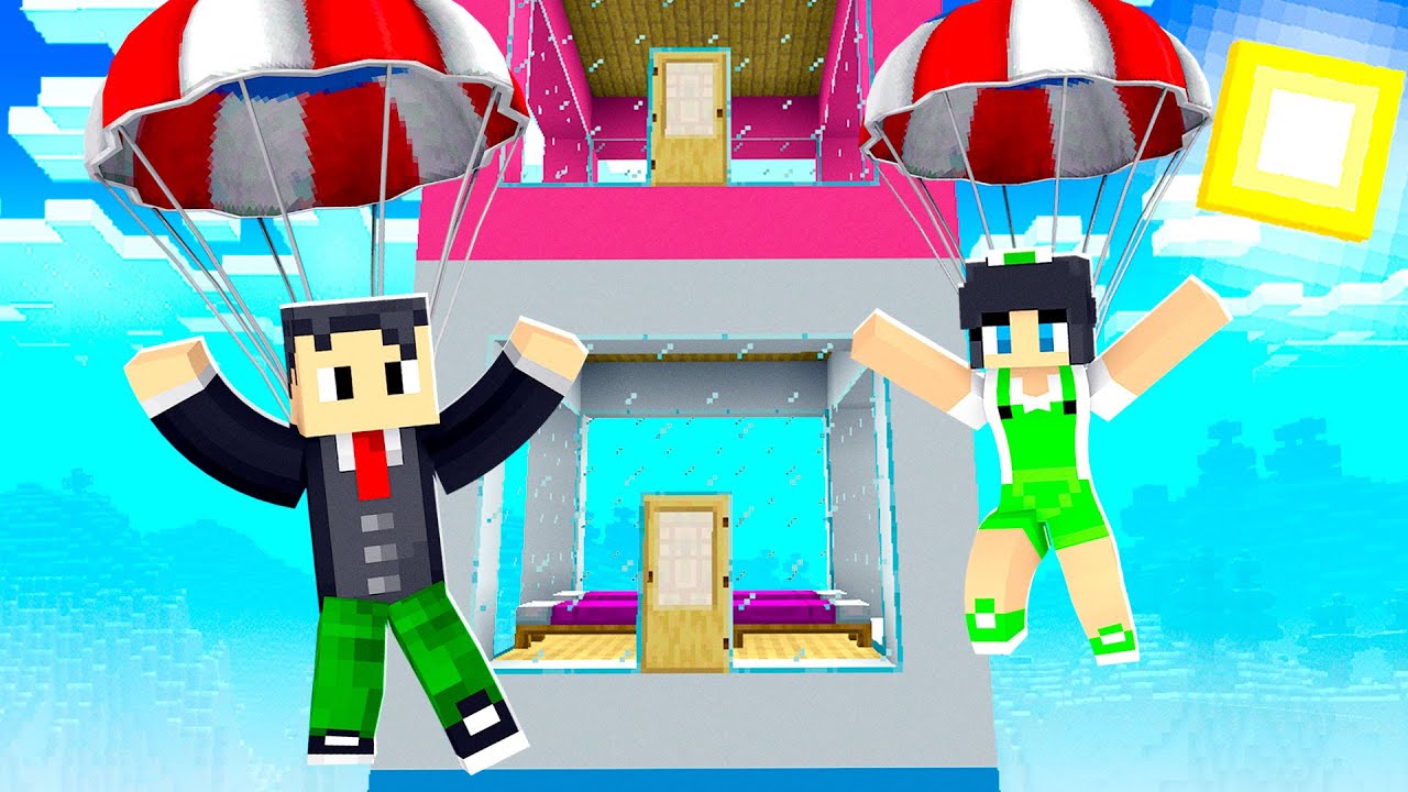 PARAQUEDAS DE BLOCOS MALUCOS NO MINECRAFT
