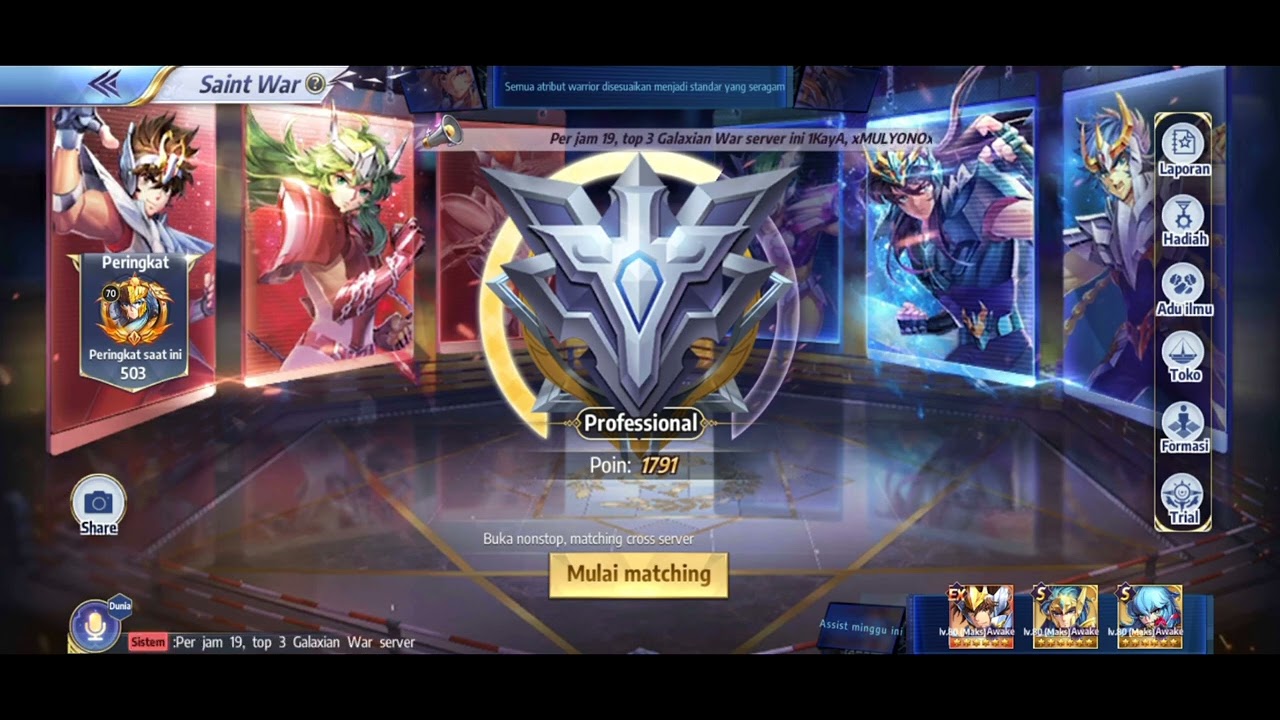 Divine Cloth Pegasus Tenma The Lost Canvas Test Skill In Saint War | Saint Seiya:Awakening Indonesia