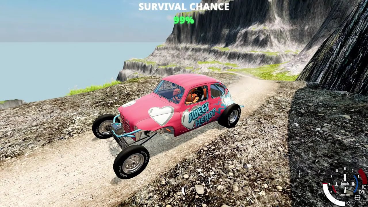 BeamNG.Drive #7 Leap Of Death Car Jumps and Falls Crashes