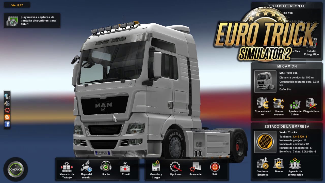 Euro Truck Simulator 2, MAN TGX XXL, Tomates para Birmingham