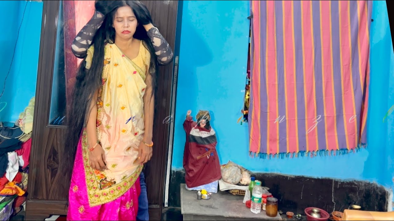 Padosan Bhabhi#Long Hair Play By#Neighbour Part 3