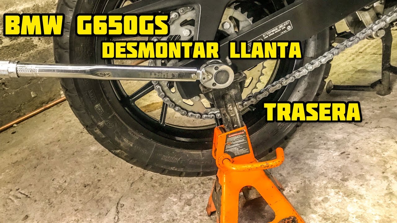¿Como quitar Rueda trasera? BMW G650GS