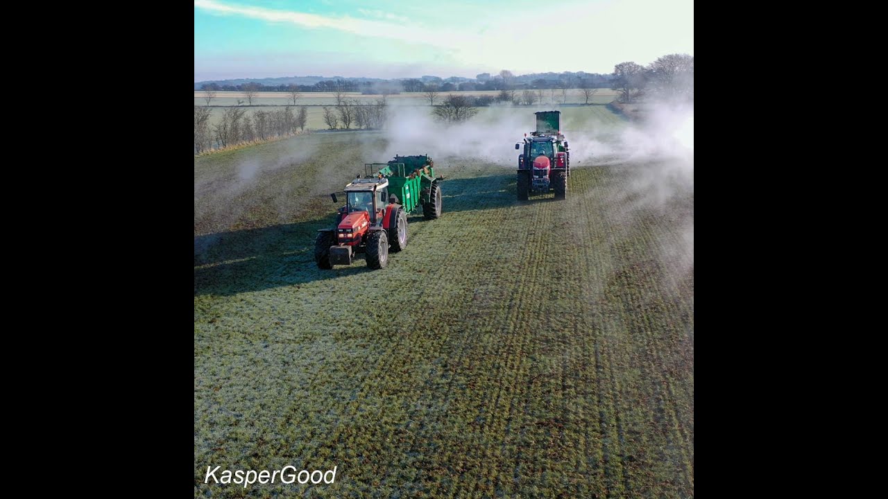 Massey Ferguson 8737 + Same Titan 190 + Tebbe spreder