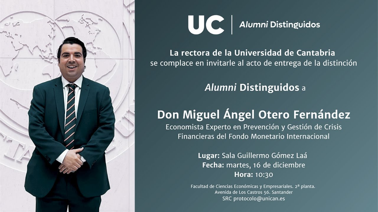 Investidura de Miguel Ángel Otero Fernández como Alumni Distinguido de la Universidad de Cantabria
