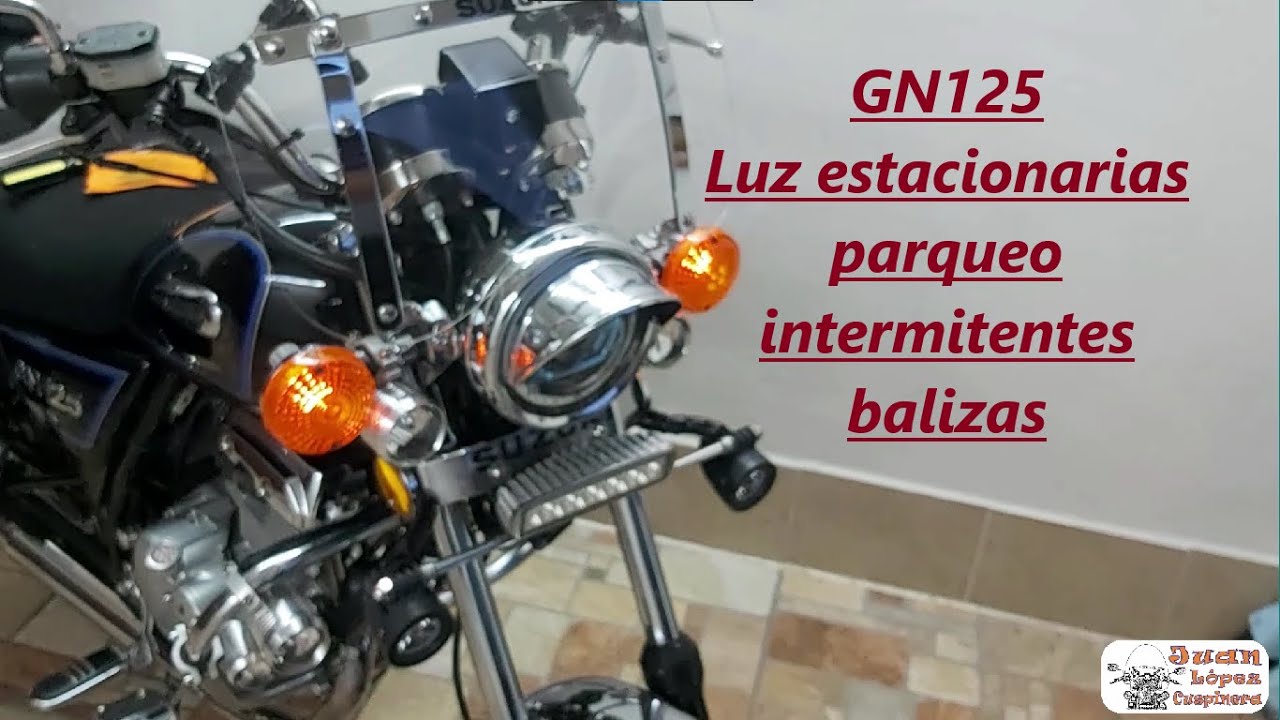 GN125, Luz estacionarias,  parqueo,  intermitentes, balizas
