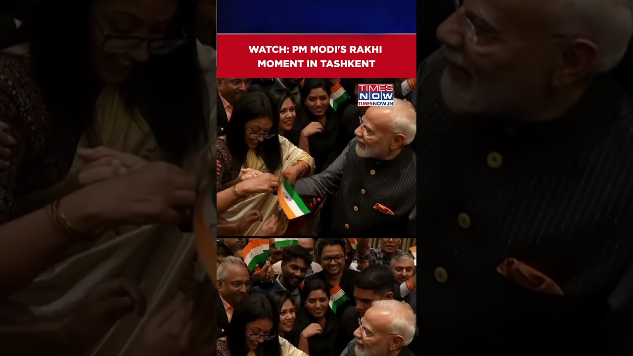 Indian Diaspora Women Tie Rakhi To PM Modi During Uzbekistan Visit | Watch #shorts