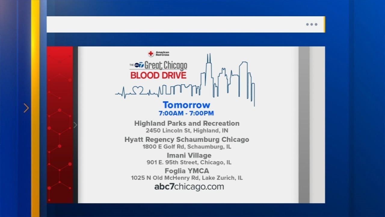 First day of ABC7 Great Chicago Blood Drive wraps up, more locations to be open Thursday