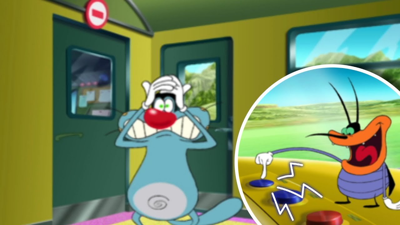 रेल यात्रा Oggy and the Cockroaches हिंदी Hindi Cartoons for Kids