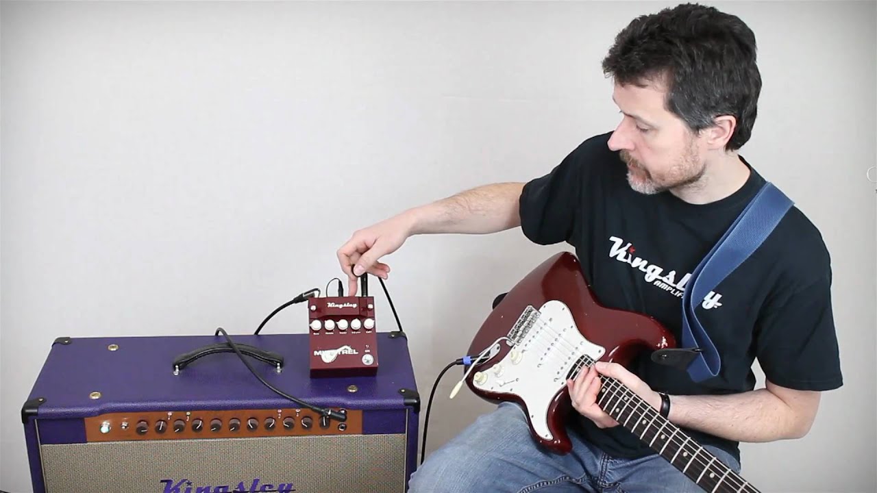 Kingsley Minstrel tube overdrive pedal w/stratocaster
