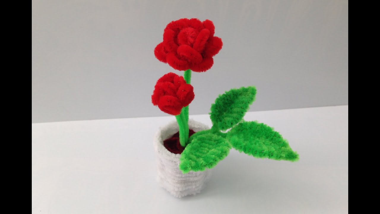 How to make a Pipe Cleaner Rose Pot 2: the Flower Pot