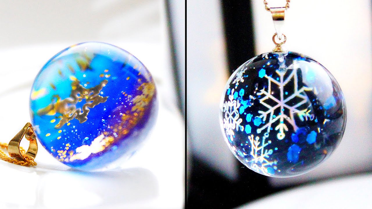 3D Fantastic DIY Pendant Idea | UV resin and Epoxy resin Mix Christmas Jewelry