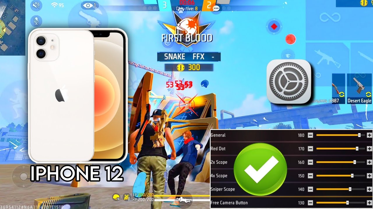 iPhone 12 free fire sensitivity setting ⚙️ | iPhone 12 free fire headshot setting ⚙️