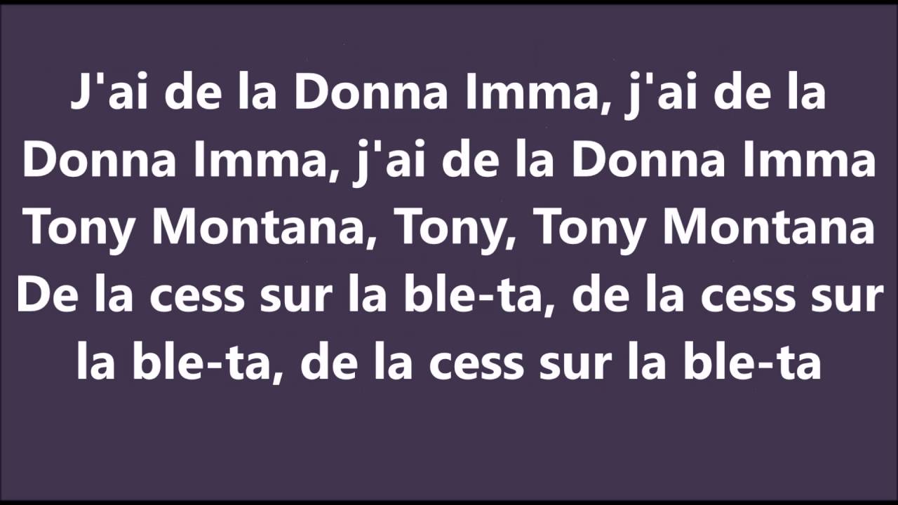 PAROLES // ZBATATA - TONY MONTANA