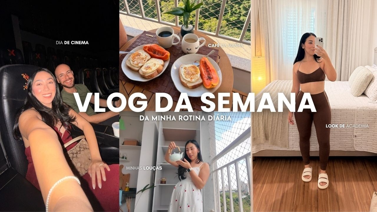 Uma semana leve e produtiva: Look novo de academia, Organizei minhas lou&ccedil;as, Cinema, Cortei o cabelo