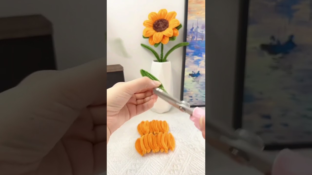 扭扭棒手工教程-向日葵花朵diy #tulip #柏树盆景 #diy #民间手艺人 #娱乐 #handmade #手工diy #flowers #教程 #paper