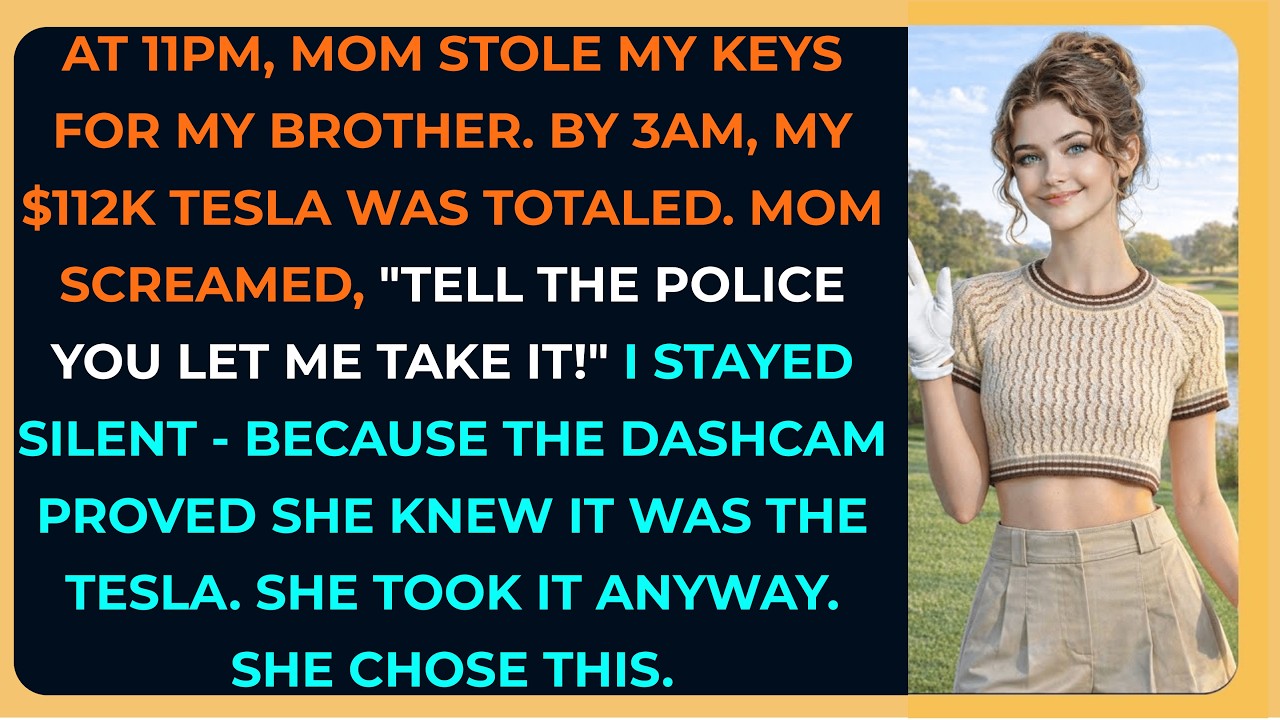 Mom Stole My Tesla Keys At 11PM For My Brother. By 3AM, The $112k Car Was Totaled And She Blamed Me