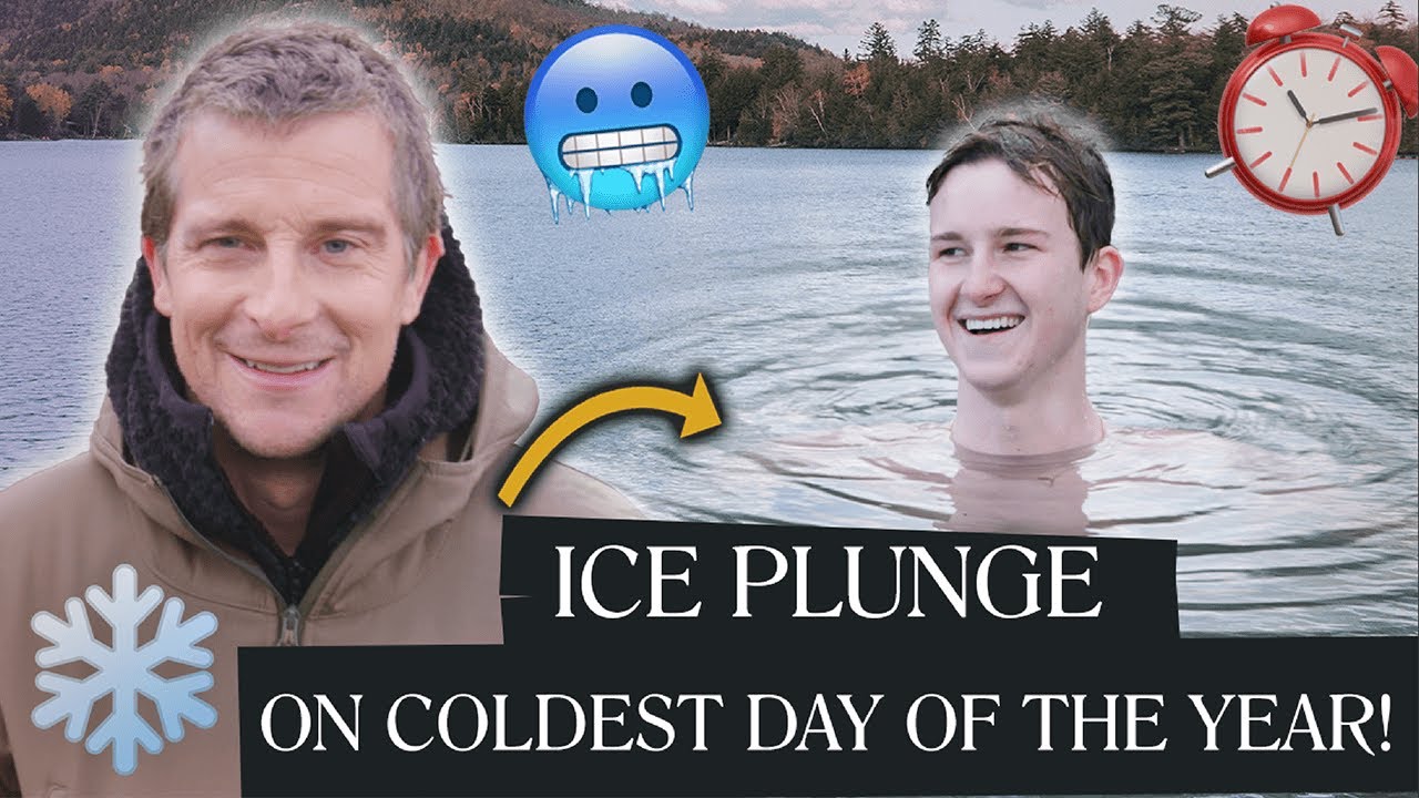 Bear vs. Jesse in ICE PLUNGE Challenge!  🥶 ❄️ | Bear &