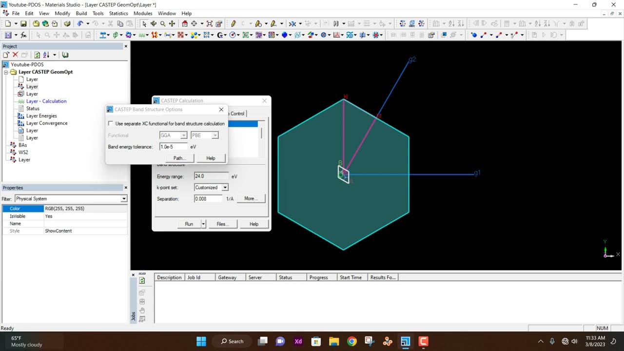 How to calculate Partial Density of States (PDOS) | Material Studio | DFT | Part 1 | Urdu