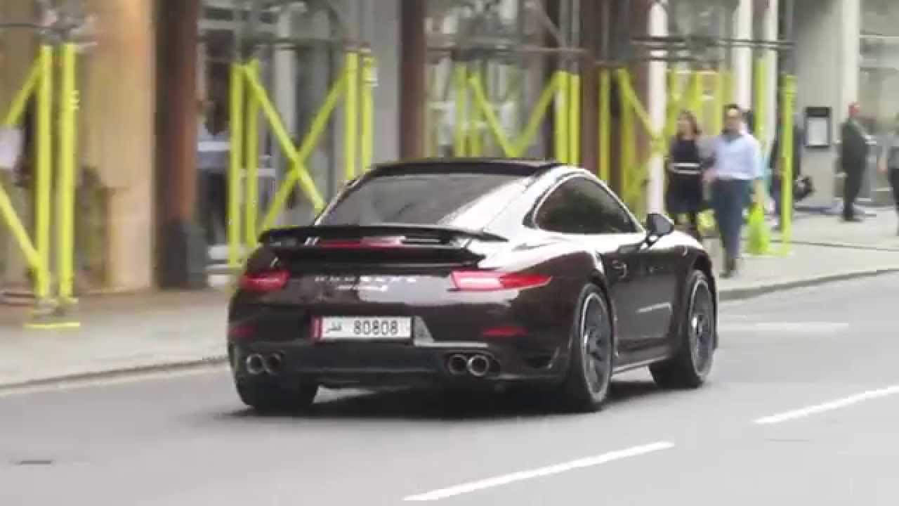 Porsche 911 Turbo S Acceleration and afterburn sound