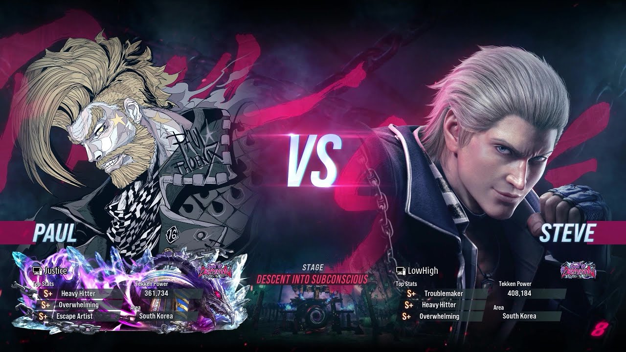 Tekken 8 Replay 🕰️: Lowhigh(Steve) vs Justice(Paul)