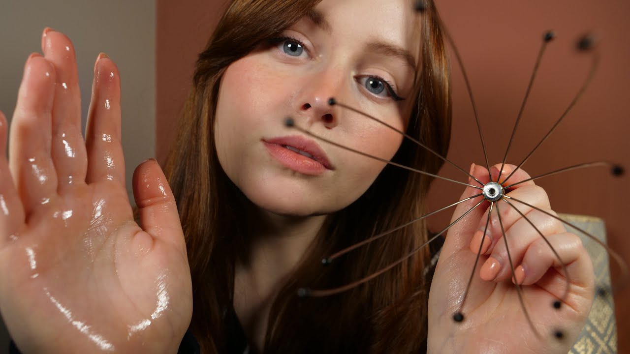 ASMR | Massaging your Scalp - Layered Sounds & Personal Attention for Sleep