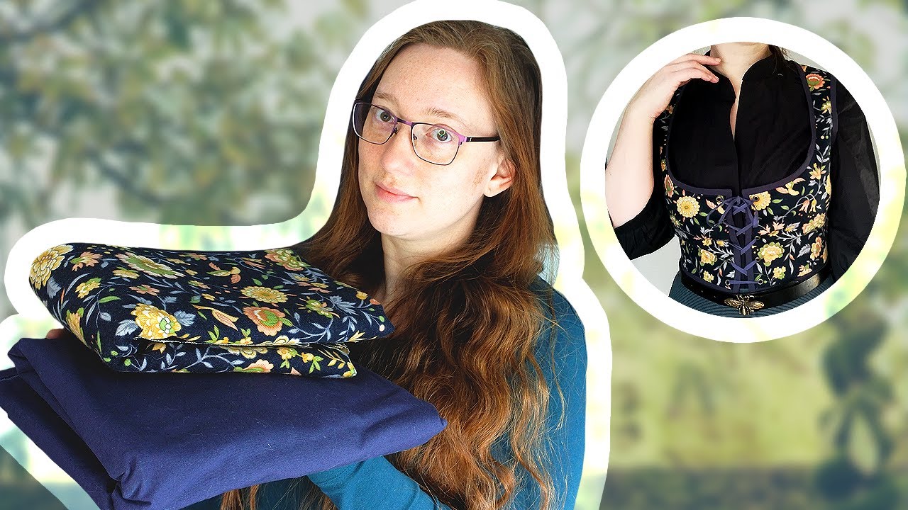 Making a cottagecore corset top from ~*~ mystery fabrics ~*~