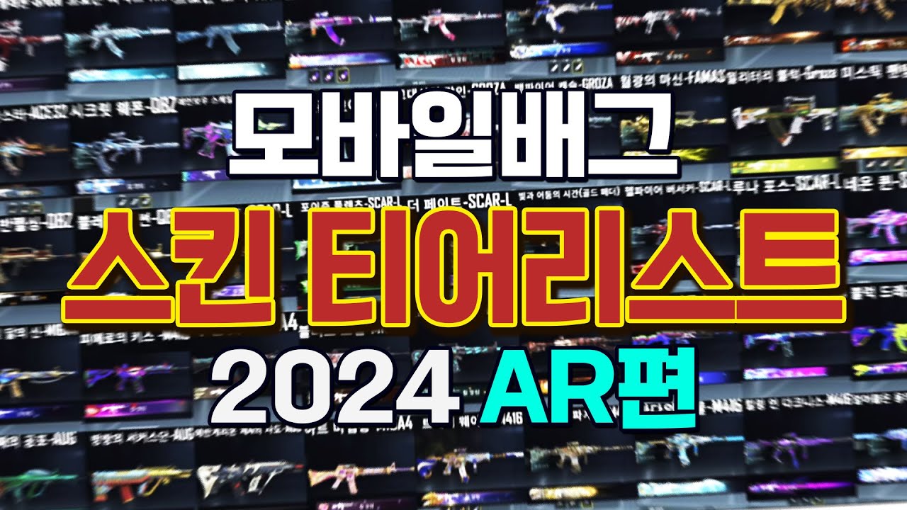 모바일배그 1티어 스킨들은 과연!??? 80가지 레벨업 스킨 완벽정리 해봤습니다!!  【모배 AR 레벨업스킨 티어정리】