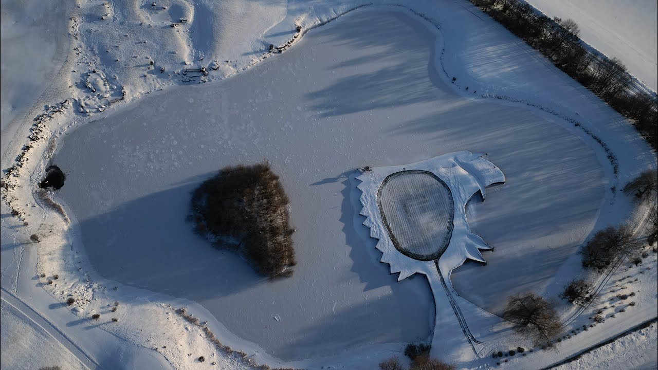 Golfplatz Hardenberg im Schnee 4K
