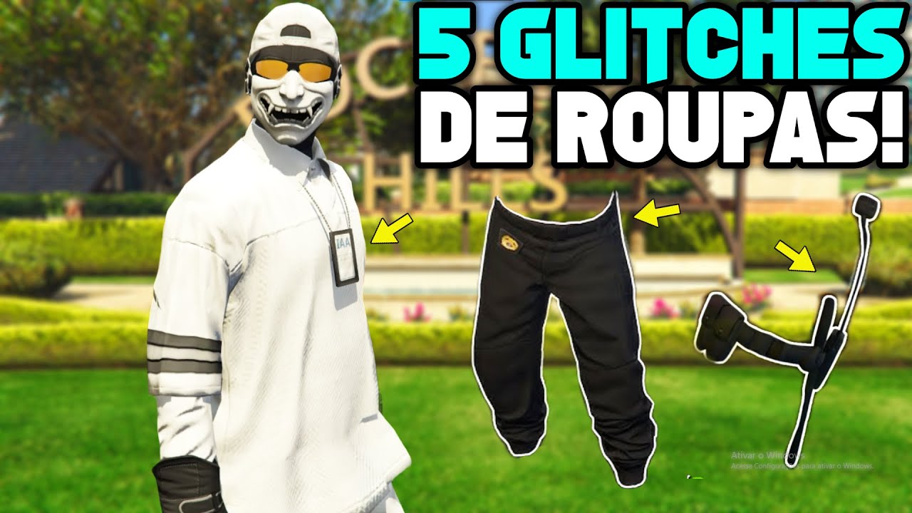 TOP 5 GLITCHES DE ROUPAS FUNCIONANDO APÓS 1.70 (Braços invisíveis, calça, coldre etc) - GTA 5 ONLINE