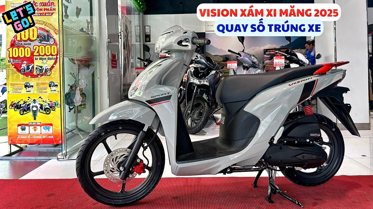 Giá & Review Chi Tiết Honda VISION 2025 Xám Xi Măng Được Nâng Cấp Những Gì | Tuấn Hồng Đức 6