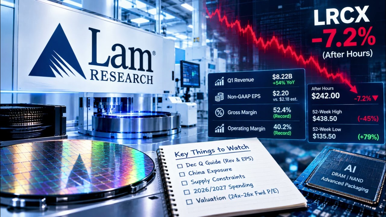 Обновление по LRCX: Lam Research отчиталась о рекордной маржинальности, но акции упали на 7% посл...