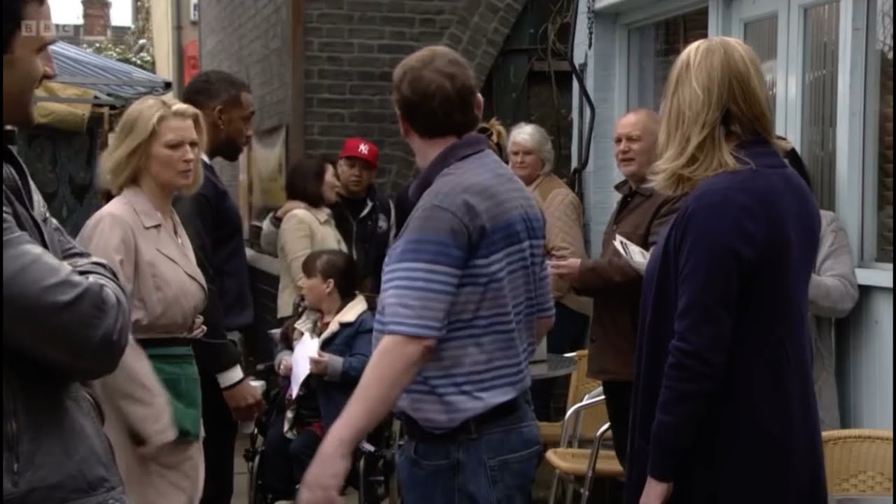Eastenders Kathy says to Ian and Jane that she tried to stop them boycotting the cafe scene
