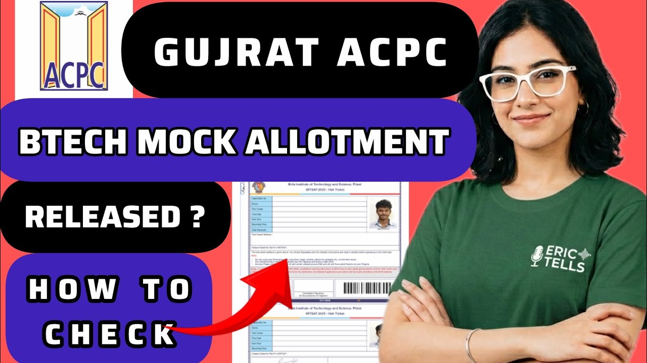 acpc gujarat btech mock allotment 2026 | acpc gujcet mock seat allotment 2026