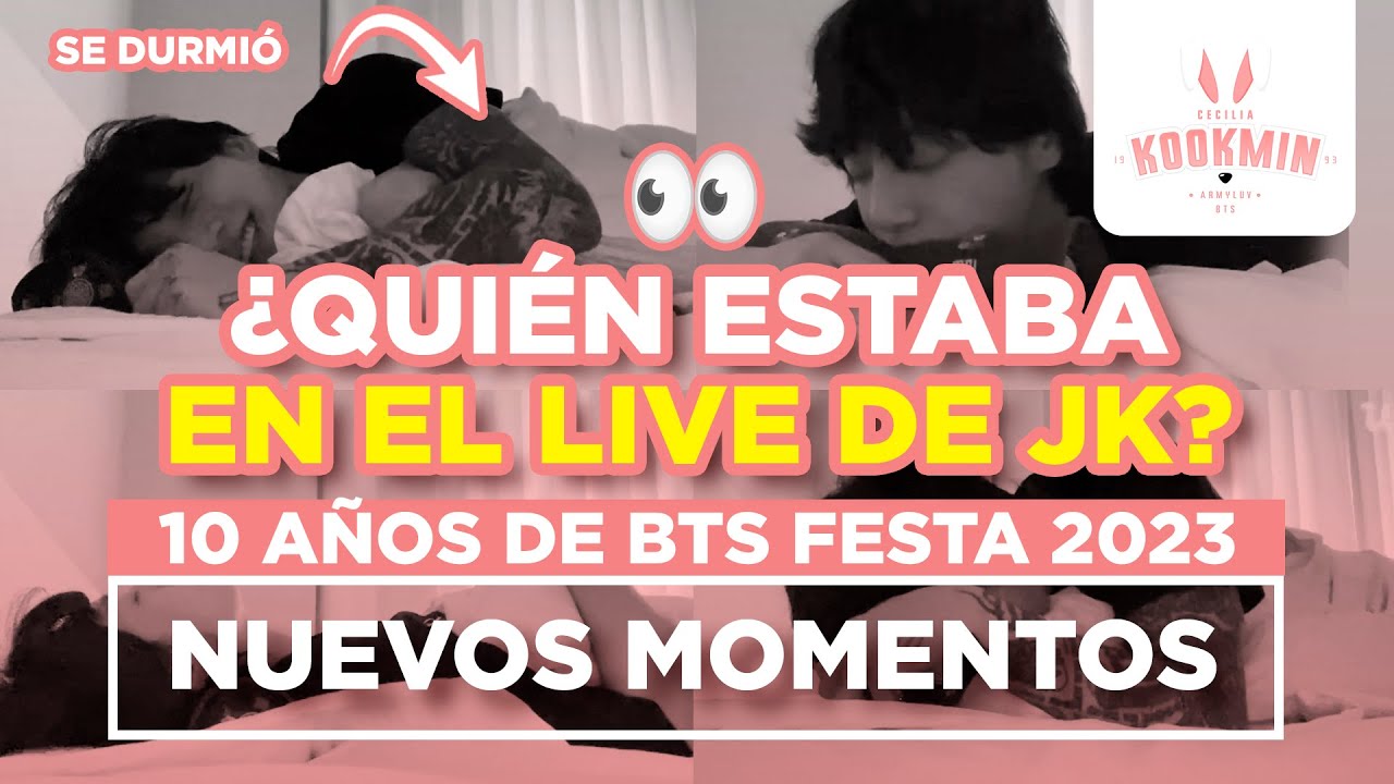 JIKOOK - JUNGKOOK SE QUEDÓ DORMIDO EN LIVE + FESTA 2023 ¡Feliz Aniversario! (Cecilia Kookmin)