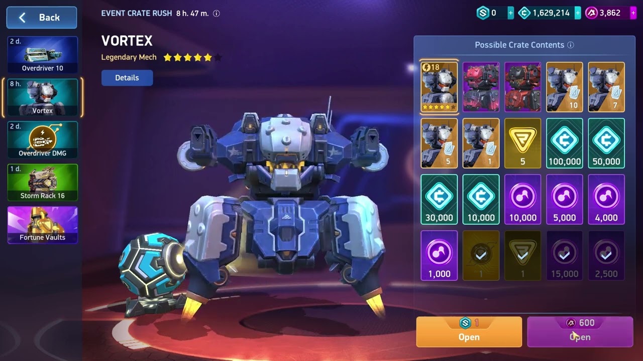 Vortex Pull in Mech Arena
