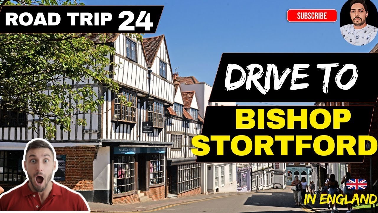 Road Trip England #24: Exploring Bishop&rsquo;s Stortford Town Centre | Scenic Drive in Hertfordshire