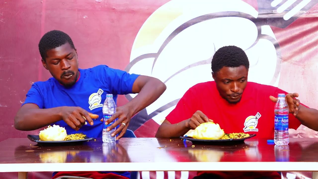 FIRST TO FINISH THIS GIANT FUFU IN 3MIN WINS