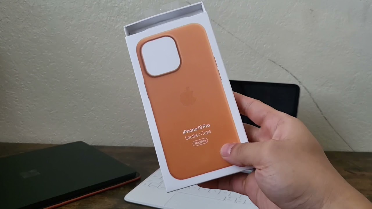 iPhone 13 Pro Golden Brown Leather Case