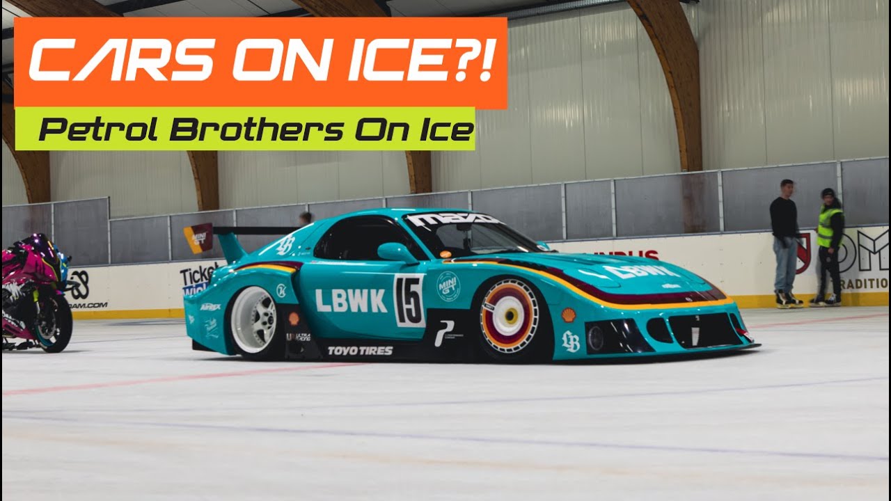 Petrol Brothers on Ice  Modified & Stance Cars on an Ice Rink Car Vlog