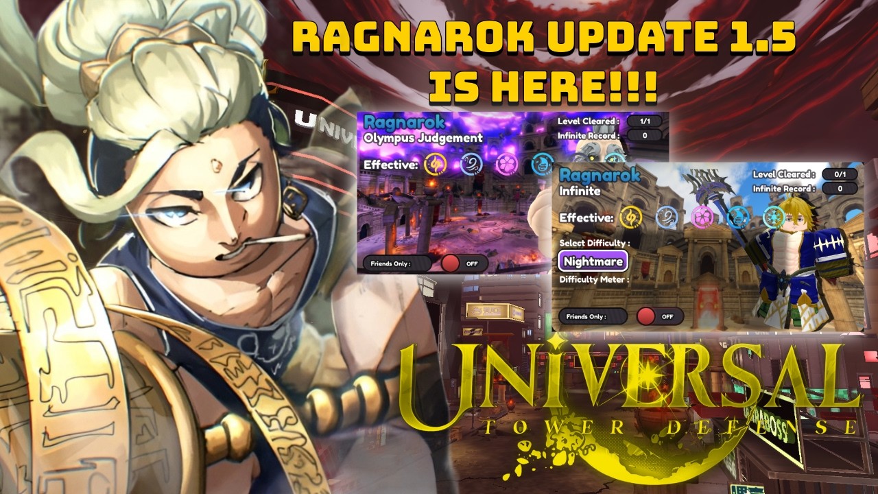Обновление 1.5 для Universal Tower Defense уже здесь! Как пройти Olympus Judgement и Ragnarok Inf...