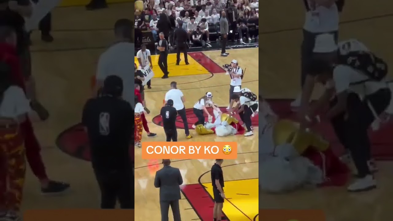 Conor McGregor's punch sent the Heat mascot to the ER