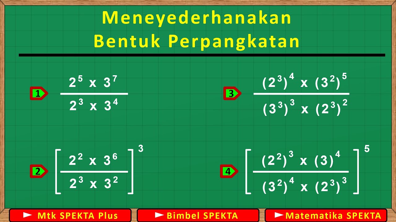 Menyederhanakan Bentuk Perpangkatan