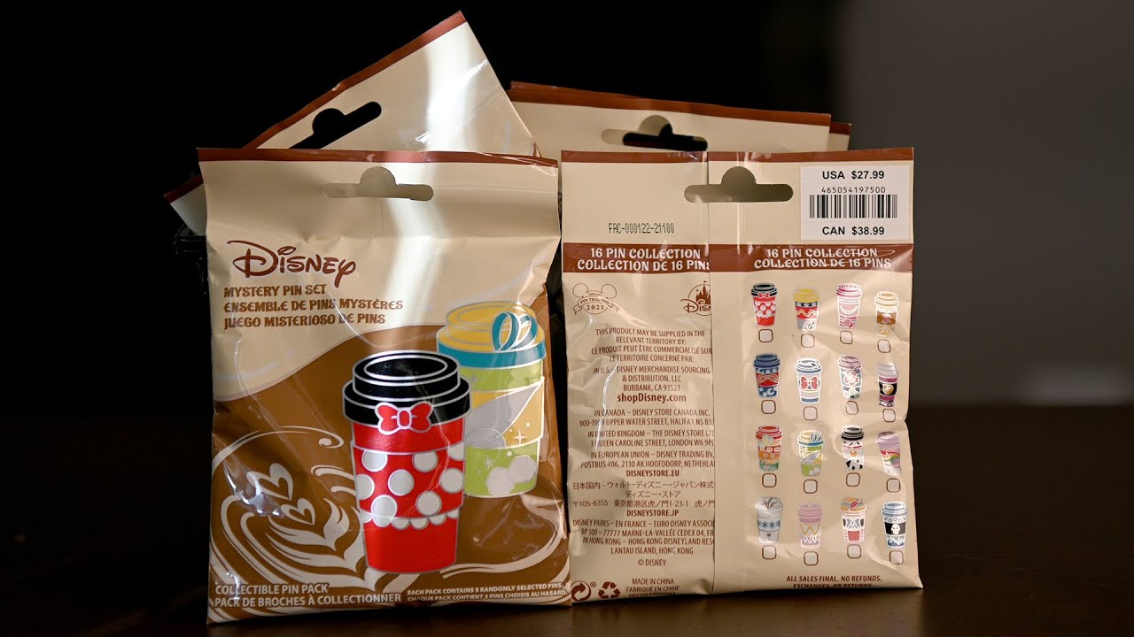 Mystery Unboxing: Disney Coffee Cups Mystery Pin Blind Pack