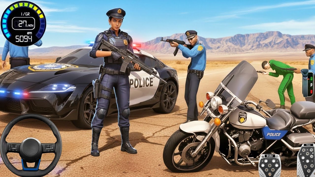 New Police Car Chase Simulator 3D - Real Cop Driving Simulator 2026 - Car Game Android GamePlay #3