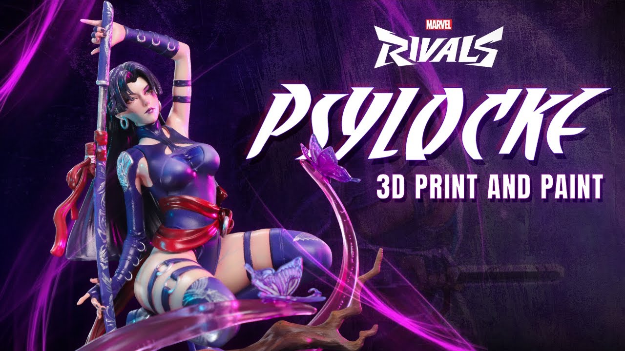 Psylocke's Stunning 3D Printed Figure Unveiled