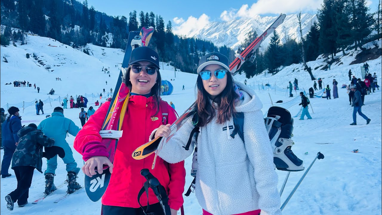 Himachal state championship  at Solang valley #championship #skiing 