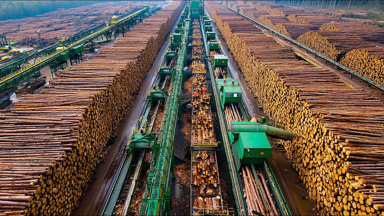 How 1.5 Million Cords of Wood Fuel Are Made Daily &ndash; Full Documentary on World of Logging & Forestry