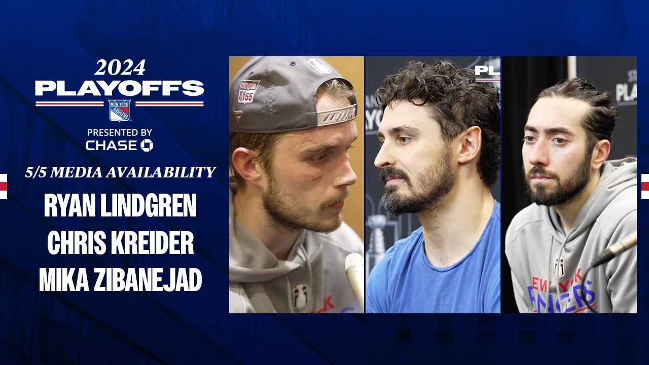 NYR vs CAR: Lindgren, Kreider & Zibanejad Postgame Availability | May 5, 2024