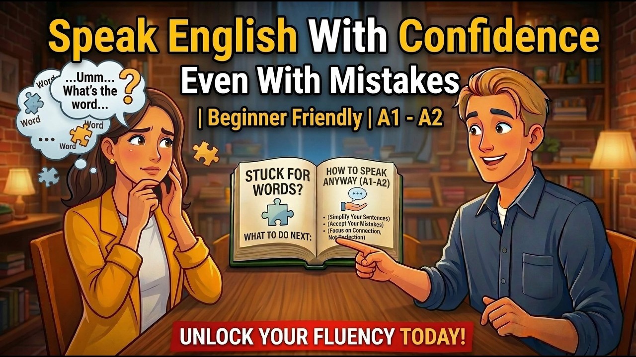 Speak English With Confidence Even With Mistakes | Beginner Friendly | A1 - A2